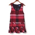 ノースリーブチェックワンピース 38 バーバリーブルーレーベル 71489 BURBERRY BLUE LABEL ピンク レディース