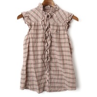 ノースリーブブラウス 36 バーバリーブルーレーベル 57401 BURBERRY BLUE LABEL ピンク系 レディース