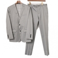 ノッチドラペルシングルテーラードジャケットスーツ M バーバリーブラックレーベル 74684 BURBERRY BLACK LABEL グレー メンズ