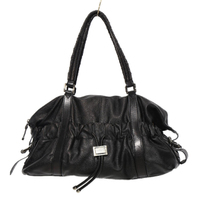 バーバリー　ボストン型ハンドバッグ　ブラック　シックデザインバッグ　37632