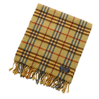 バーバリーズ チェックマフラー 32219 イエロー系 チェックがお洒落