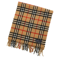 バーバリーズ　チェックマフラー　30613　茶　定番のデザインが嬉しい
