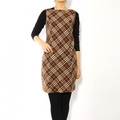 バーバリーブルーレーベル チェックワンピース 26138 ブラウン系 レディース 落ち着きのチェック