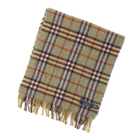 バーバリーロンドン Burberry London チェックマフラー 42699 ベージュ×グリーン系 カシミア100％ トラッドな英国チェック柄