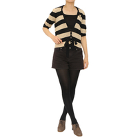 バーバリーロンドン　カーディガン　レディース　35548　ベージュ＆黒　オシャレなカーディガンです