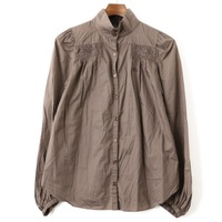 フリル付長袖シャツ 38 バーバリーブルーレーベル 61986 BURBERRY BLUE LABEL ブラウン系 レディース