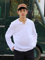 ヘンリーネックロングTEE