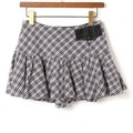 ベルト装飾チェックキュロットパンツ 36 バーバリーブルーレーベル 75265 BURBERRY BLUE LABEL ネイビー レディース