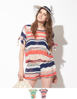 ボーダー柄ロンパース/水着【メール便可／50】