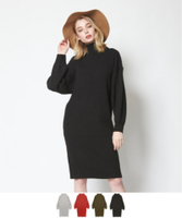 ボトルネックリブニットワンピース〔第1弾！予約販売〕