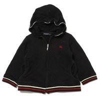 リブラインジップアップパーカー 80 バーバリーロンドン 71007 BURBERRY LONDON ブラック ボーイズ