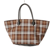 レザーハンドルチェックハンドバッグ  バーバリーズ br01001672 Burberrys ブラウン レディース