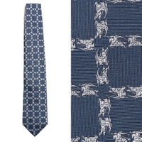 ロゴブロックチェックシルクネクタイ  バーバリーロンドン 70271 BURBERRY LONDON ネイビー メンズ