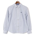 金ボタンロングスリーブストライプシャツ 38 バーバリーブルーレーベル 70058 BURBERRY BLUE LABEL ブルー レディース