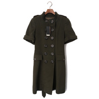 半袖ワンピースコート 42 バーバリープローサム 43946 BURBERRY PRORSUM グリーン系 レディース