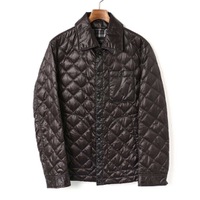 裏地チェックキルティングダウンジャケット M バーバリーブラックレーベル 71168 BURBERRY BLACK LABEL ブラック メンズ