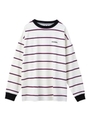 STRIPED L/S TEE/ブラック