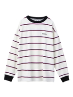 STRIPED L/S TEE/ブラック