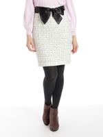 ツイードサテンリボンSK/ピンク