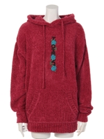 モールニットHOODIE/RED