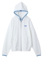 LINED RIB ZIP-UP SWEAT HOODIE/ホワイト