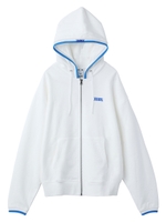 LINED RIB ZIP-UP SWEAT HOODIE/ホワイト