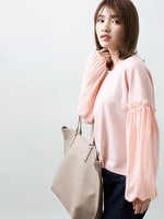 WEGO/リボンボリュームパフプルオーバー