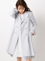 スカラップベルトルルトレンチコート/ライトブルー