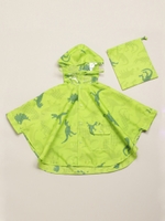 baby デジタルダイナソープリント レインポンチョ/ライトグリーン
