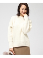 ワイド畦ニット/ブラック(019)