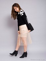 グリッタードットスカート[DRESS/ドレス]/ベージュ