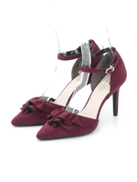 【Mathilda】フリルセパレートパンプス/ワインスエード