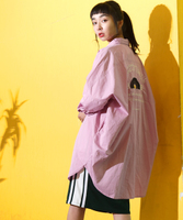 レコード刺繍シャツワンピース