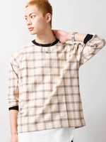 WEGO/チェックプルオーバーシャツ