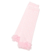 フリルつき花柄ベビーレッグウォーマー