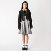 配色パイピングポンチノーカラージャケット