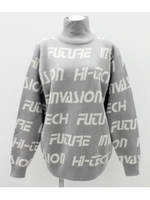 【Alluge】HALFMAN CONCEPTABLEハイネックニットチュニック/グレー(006)