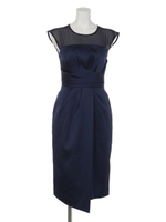 LADYシアーラップタイトドレス/NVY