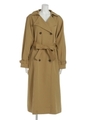 OVER TRENCH LONG COAT/BLK