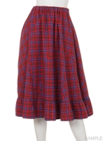 SWITCH OVER CHECK SKIRT/RED×BLUE