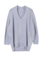 Vネックオーバーサイズニット/ホワイト