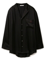 【Joel Robuchon & gelato pique】HOMMEヴィンテージサテンパジャマシャツ/BLK