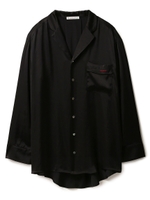 【Joel Robuchon & gelato pique】HOMMEヴィンテージサテンパジャマシャツ/BLK