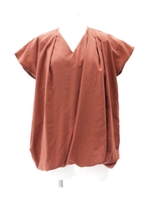 【Settimissimo】ギャザードレーププルオーバー/ブラック(027)