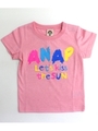 【ANAP KIDS】クレヨン風ロゴプリントTシャツ/ホワイト(001)