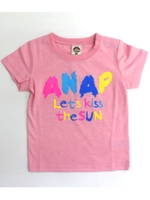 【ANAP KIDS】クレヨン風ロゴプリントTシャツ/ホワイト(001)