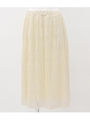 【Alluge】プリーツレーススカート/オフホワイト(002)