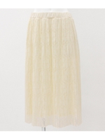 【Alluge】プリーツレーススカート/オフホワイト(002)