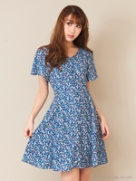 ミニフラワーワンピース/ブルー