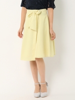 ラップ風フレアースカート/黄系